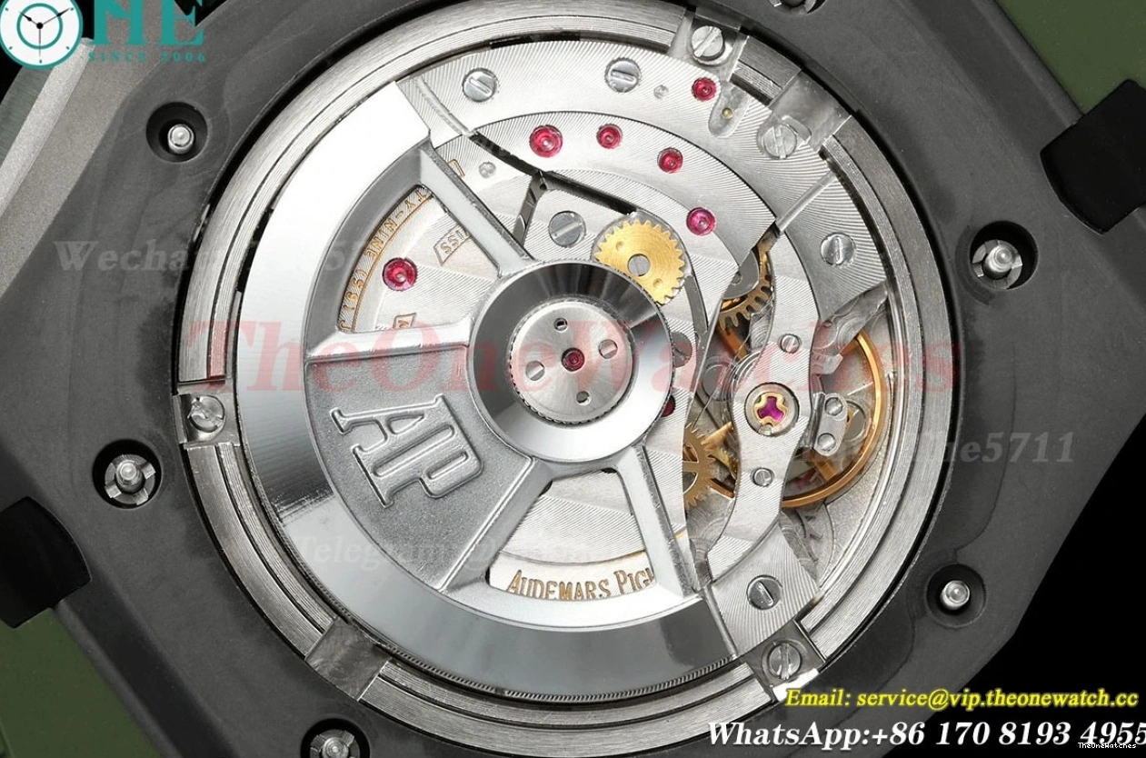 Oak 44mm Green 26405CE SS A7750 RU Royal Dial Offshore TKF 0427